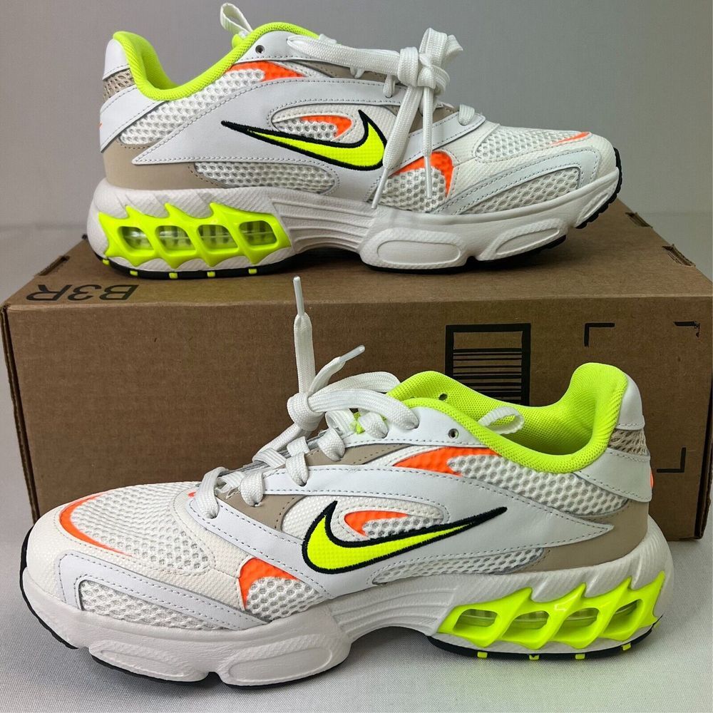 Nike Womens Zoom Air Fire Summit CW3876-104 White Volt Swoosh Running Shoes Sz 8 - Picture 2 of 9